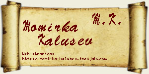 Momirka Kalušev vizit kartica